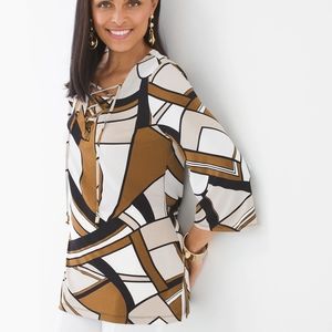 Chico's Abstract Design Tunic Top